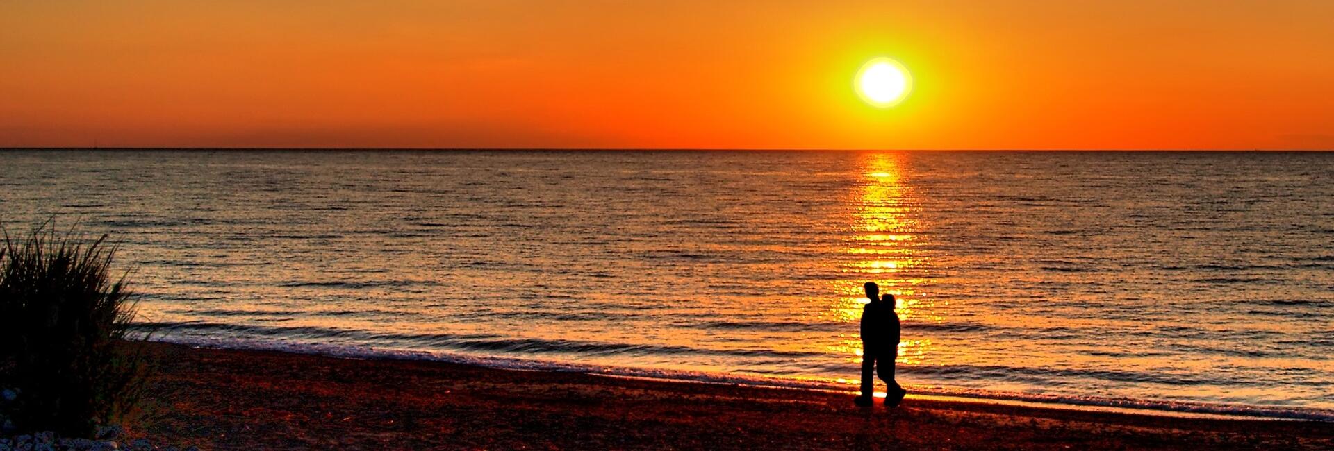 The Beach at Sunset